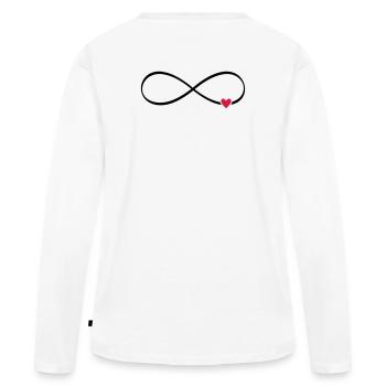 infini coeur - T-shirt manches longues Premium bio Femme - blanc - Dos - Julia (174cm)