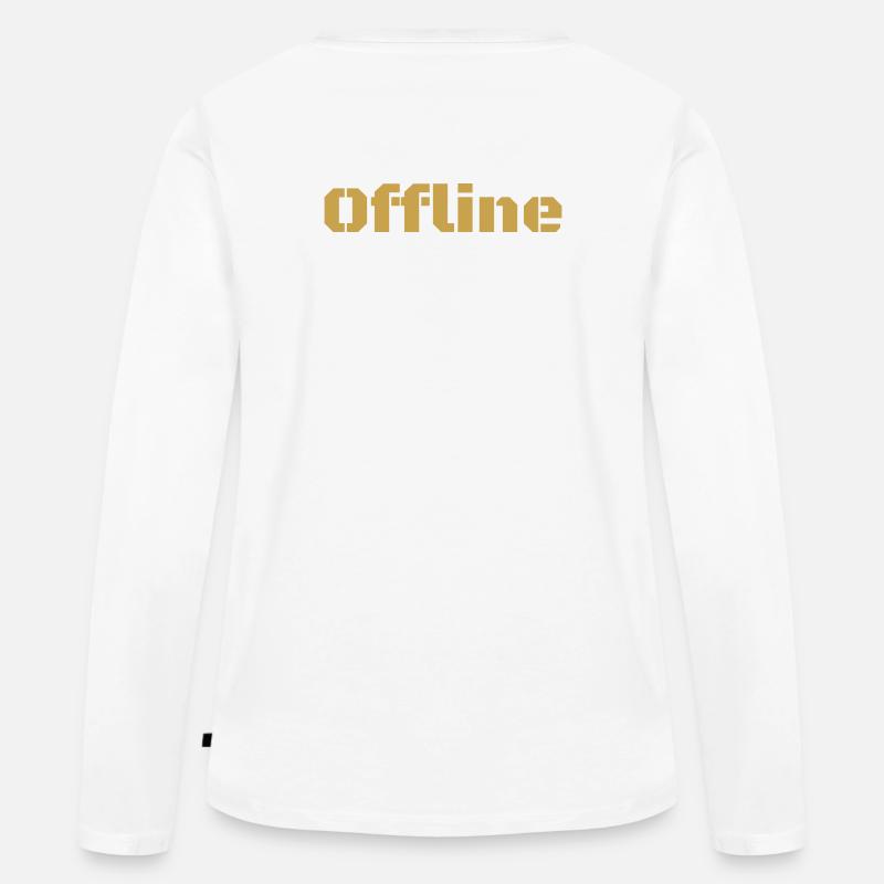 Offline - Frauen Premium Bio Langarmshirt - Weiß