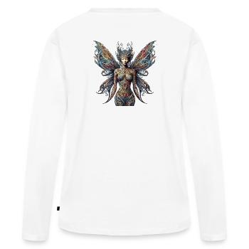 La Fée Lianne by FairyBreizh - T-shirt manches longues Premium bio Femme - blanc - Dos - Julia (174cm)