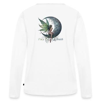 La Fée Nostalgique by FairyBreizh - T-shirt manches longues Premium bio Femme - blanc - Dos - Julia (174cm)