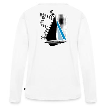 Voilier et cours de régate Voilier Voilier Voilier - T-shirt manches longues Premium bio Femme - blanc - Dos - Julia (174cm)