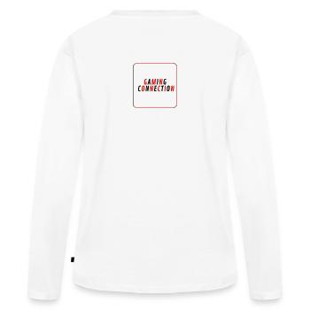 Connexion Gamming / Logo - T-shirt manches longues Premium bio Femme - blanc - Dos - Julia (174cm)