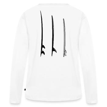Planches - T-shirt manches longues Premium bio Femme - blanc - Dos - Julia (174cm)