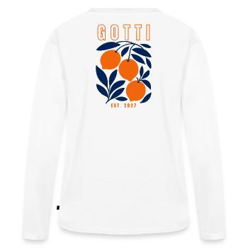 Marraine Gotti 2027 - T-shirt manches longues Premium bio Femme - blanc - Dos - Julia (174cm)