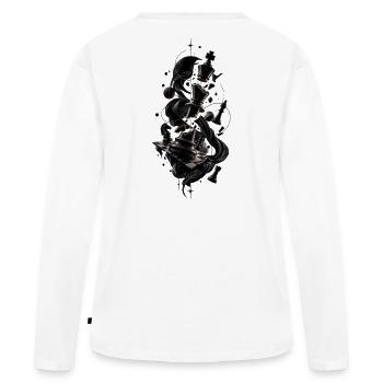 Art des échecs - Roi brisé épique & Échiquier - - T-shirt manches longues Premium bio Femme - blanc - Dos - Julia (174cm)