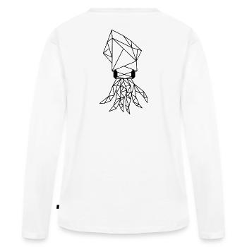 Calmar - T-shirt manches longues Premium bio Femme - blanc - Dos - Julia (174cm)