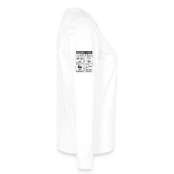 Predictions for 2026, future mama, future dad - Women's Premium Organic Long Sleeve Shirt - white - Right - Julia (174cm)
