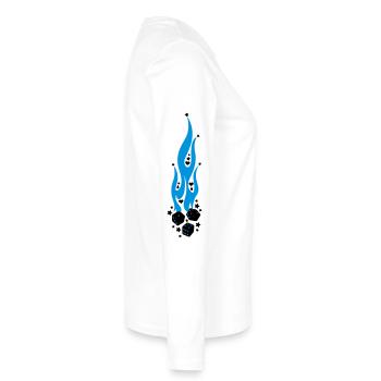 flammen - T-shirt manches longues Premium bio Femme - blanc - Droite - Julia (174cm)