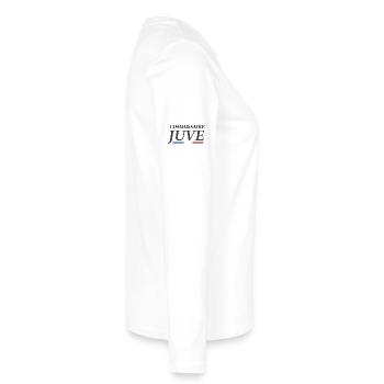 Commissaire Juve - T-shirt manches longues Premium bio Femme - blanc - Droite - Julia (174cm)
