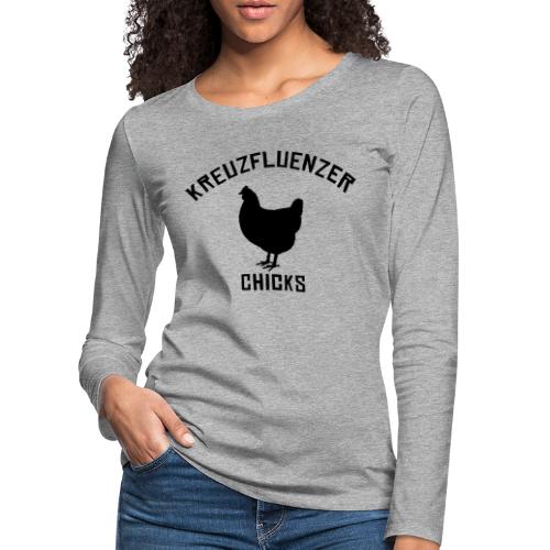 Kreuzfluenzer Chicks BLACK - Frauen Premium Langarmshirt