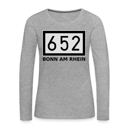 Rheinkilometer 652 Bonn - Frauen Premium Langarmshirt