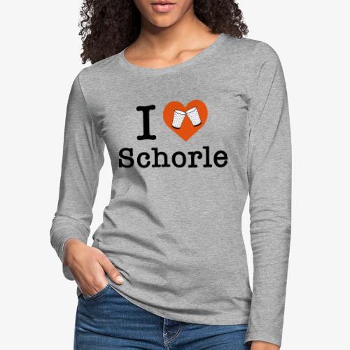 I love Schorle – Dubbeglas - Frauen Premium Langarmshirt