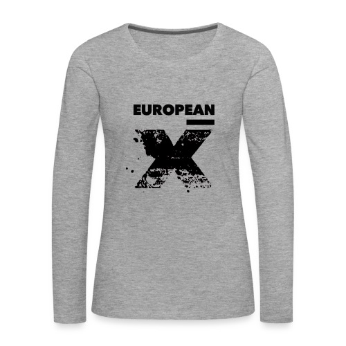 European X Black - Vrouwen Premium shirt met lange mouwen