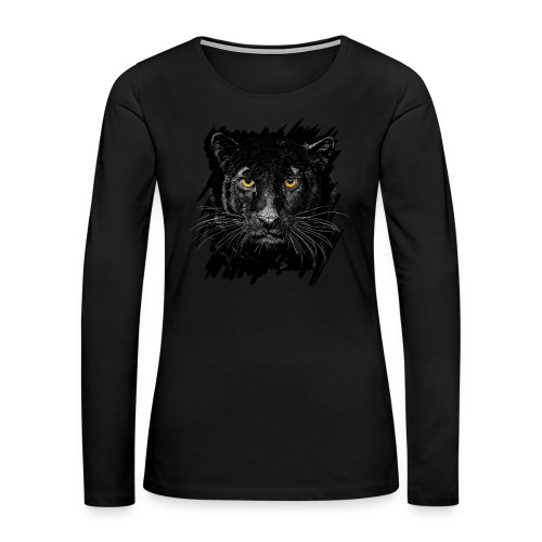 Schwarzer Panther - Frauen Premium Langarmshirt