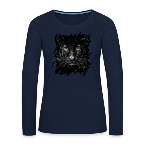 Schwarzer Panther - Frauen Premium Langarmshirt