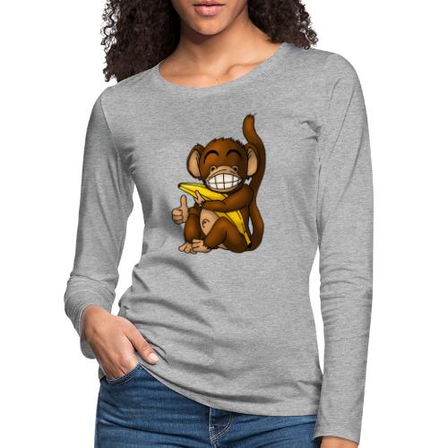 Super Fröhlicher Affe - Frauen Premium Langarmshirt