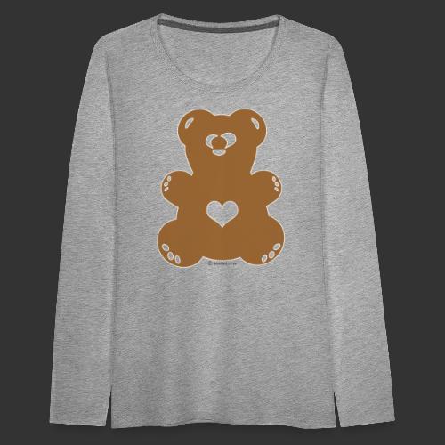 Bärenlust - squinting bear - Medi-brown (color 4) - Women's Premium Longsleeve Shirt