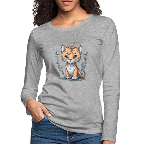 cucciolo tigre - Maglietta Premium a manica lunga da donna