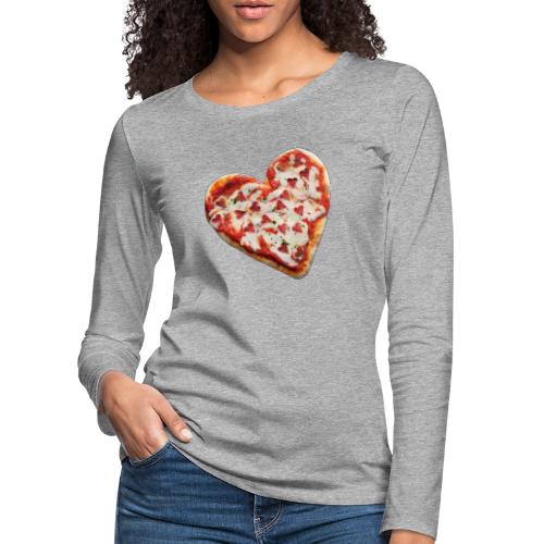 Pizza a cuore - Maglietta Premium a manica lunga da donna