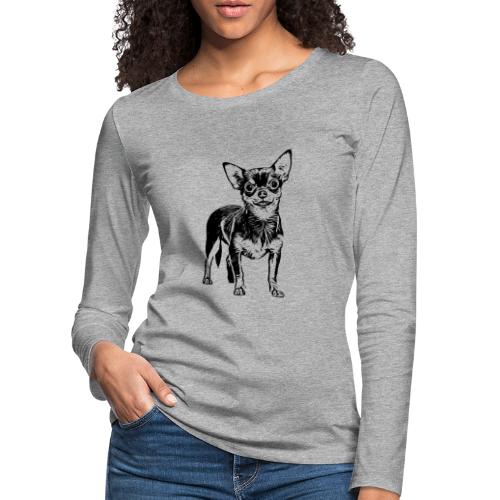 Chihuahua Hunde Design Geschenkidee - Frauen Premium Langarmshirt