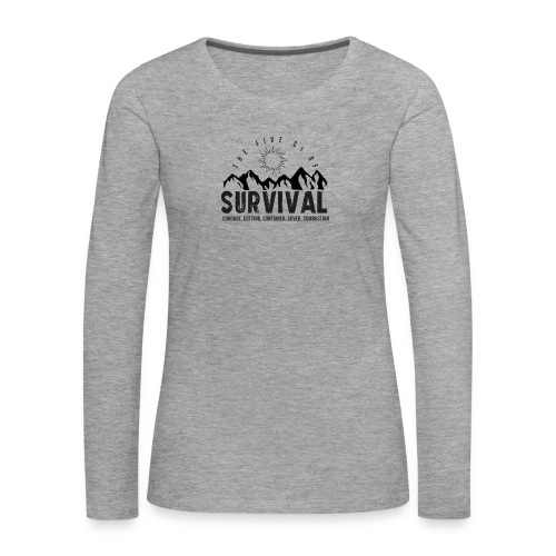 5Cs of Survival Mountain - Långärmad premium-T-shirt dam