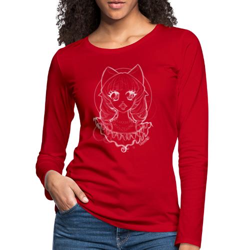 Vampier Lena (witte schets) - Women's Premium Longsleeve Shirt
