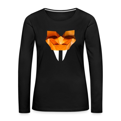 Origami Saber Toothed Tiger Mask - Origami Tiger - Women's Premium Longsleeve Shirt