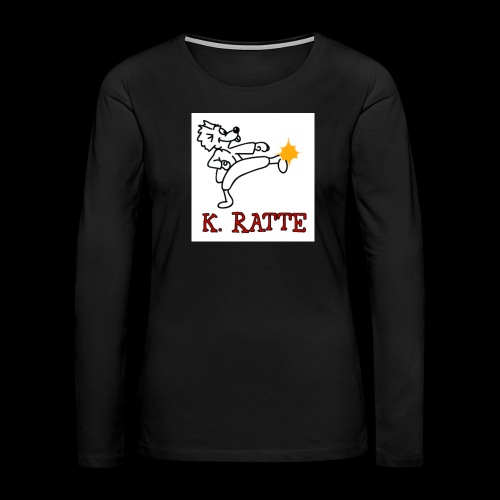 Komiks karate - Dame premium T-shirt med lange ærmer