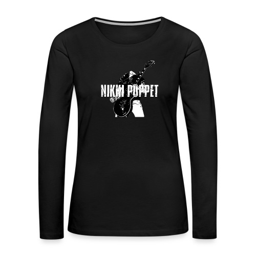 NP gitarrist Logo weiss - Frauen Premium Langarmshirt