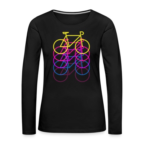Fahrrad Fahrradfahrer Neon Geburtstag Geschenkidee - Frauen Premium Langarmshirt