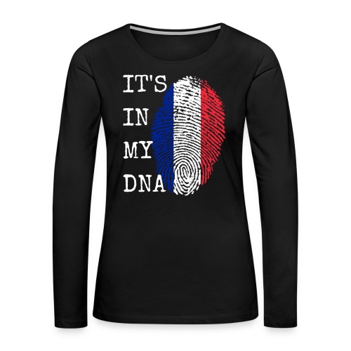 Frankreich Flagge Fingerabdruck Geschenkidee - Frauen Premium Langarmshirt