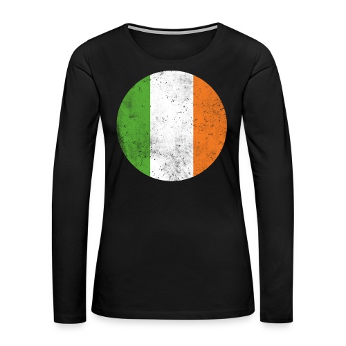 Irische Flagge St. Patrick's Day Retro - Frauen Premium Langarmshirt