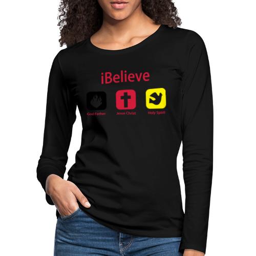 iBelieve - Jesus Shirt (UK) - Frauen Premium Langarmshirt