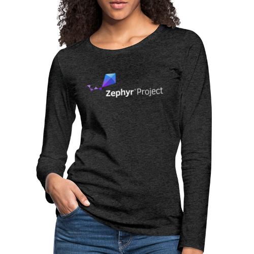 Zephyr Project Logo (white) - Maglietta Premium a manica lunga da donna