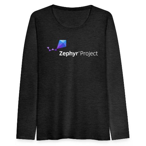 Zephyr Project Logo (white) - Dame premium T-shirt med lange ærmer