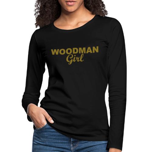WOODMAN Girl, gold - Frauen Premium Langarmshirt