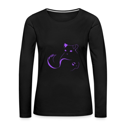 logo erittain iso violettina 1 png - Naisten premium pitkähihainen t-paita