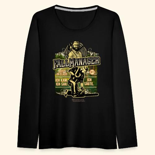 Holzfäller Sprüche T-Shirt-Design Fällmanager - Frauen Premium Langarmshirt