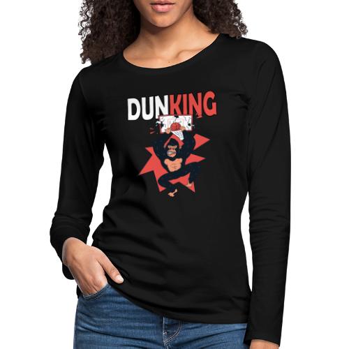 Basketball Dunking Gorilla Affe Korbleger - Frauen Premium Langarmshirt
