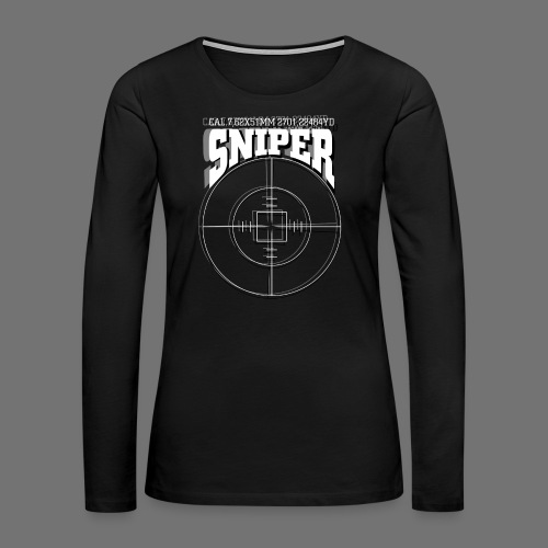 Sniper (białe) - Koszulka damska Premium z długim rękawem