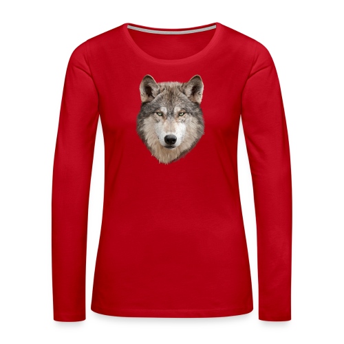 Wolf - Frauen Premium Langarmshirt