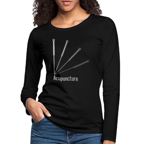 Acupuncture Eventail (logo blanc) - T-shirt manches longues Premium Femme