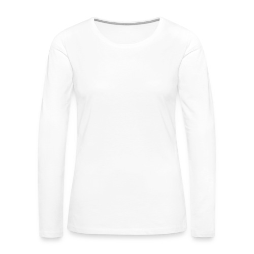Laune logo tekstialla white png - Naisten premium pitkähihainen t-paita