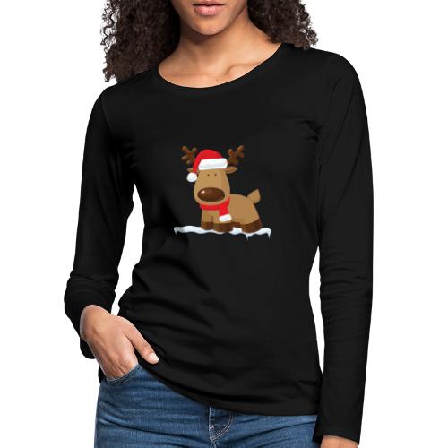 Reindeer on Ice - Frauen Premium Langarmshirt