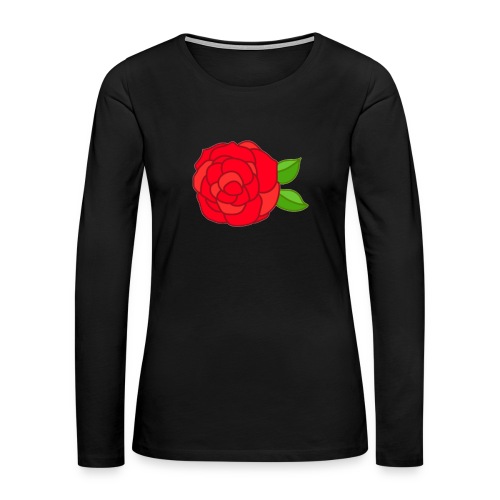 Róża - Koszulka damska Premium z długim rękawem