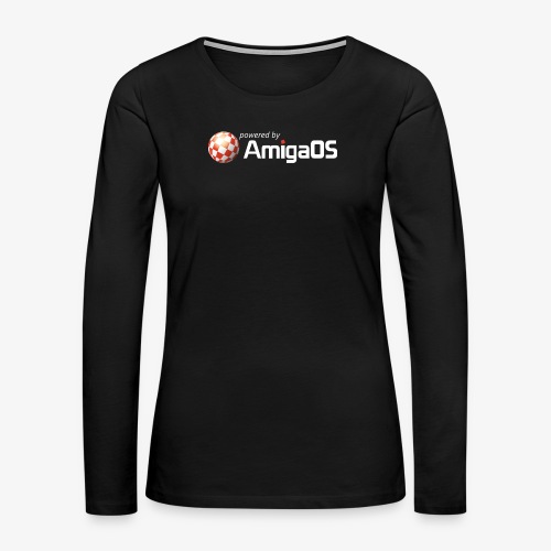PoweredByAmigaOS white - Women's Premium Longsleeve Shirt