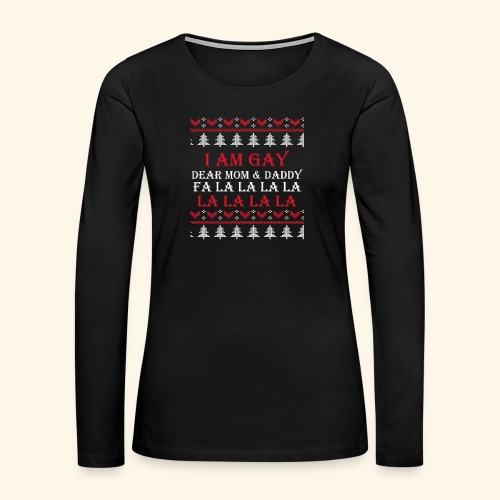Gay Christmas sweater - Koszulka damska Premium z długim rękawem