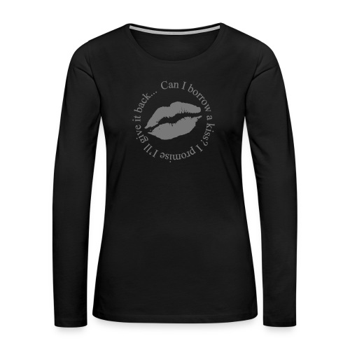 kiss - Dame premium T-shirt med lange ærmer