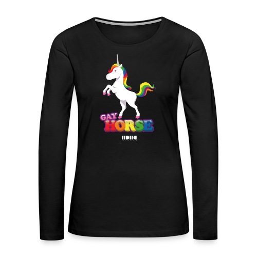 Unicorns are gay - Långärmad premium-T-shirt dam