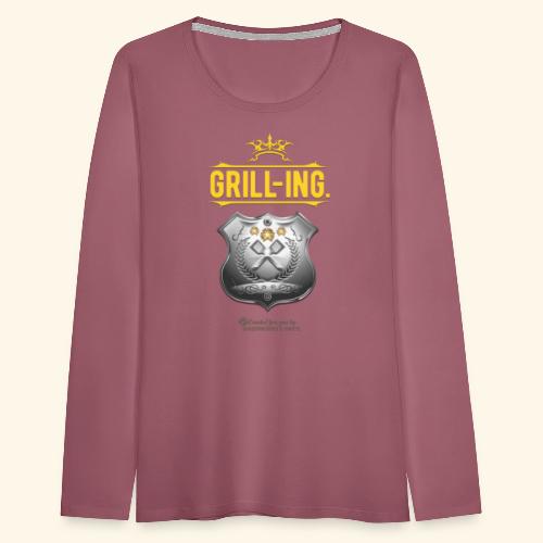 Grill-Ing. Spruch fürs Grillieren - Frauen Premium Langarmshirt